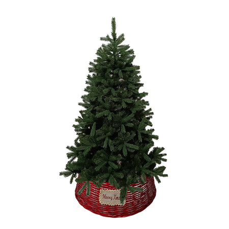 Cesta copri base per Albero di Natale colore rosso decorazione natalizia sottoalbero