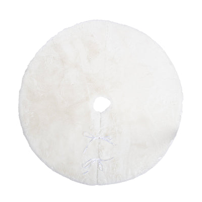 Copribase Kathlyn per albero di natale tappeto tondo color Bianco Ø90 cm