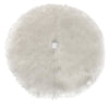 Copri base Bianco per Albero di Natale a pelo sintetico lungo tondo