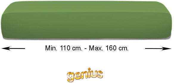 Copricuscino 2 Posti Intero Genius Biancaluna Tinta Unita Adatto A Cuscini Interi Da 110 Cm A 160 Cm