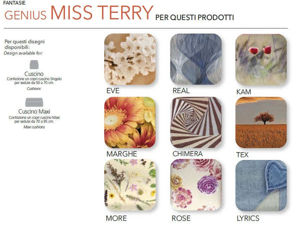 Copricuscino genius singolo miss terry stampa digitale da 50x70cm