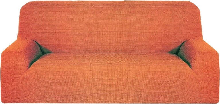 COPRIDIVANO 2 POSTI ARANCIONE MELODY ESTENDIBILE DA 110 A 150 CM ELASTICIZZATO  Trade Shop italia - Napoli, Commerciovirtuoso.it