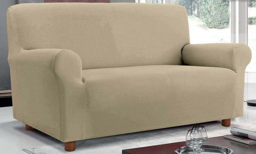 Copridivano-Elasticizzato-2-Posti-Colorato-Tinta-Unita-Linea-Jolie-Estensibile-Da-120-a-170-Cm