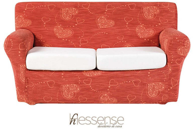 Copridivano Elasticizzato Brio Hessense Cuori