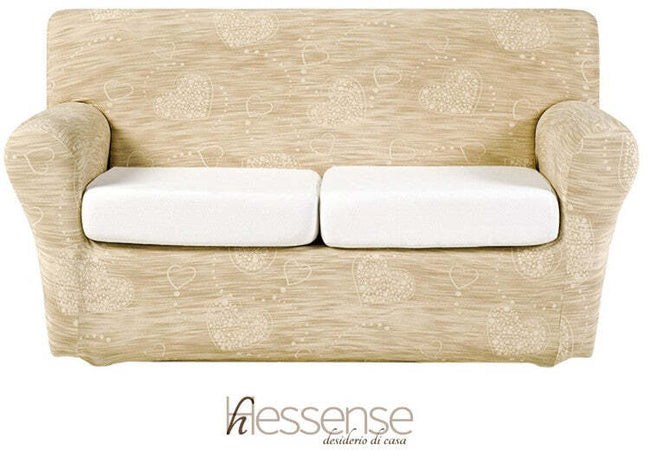 Copridivano Elasticizzato Brio Hessense Cuori