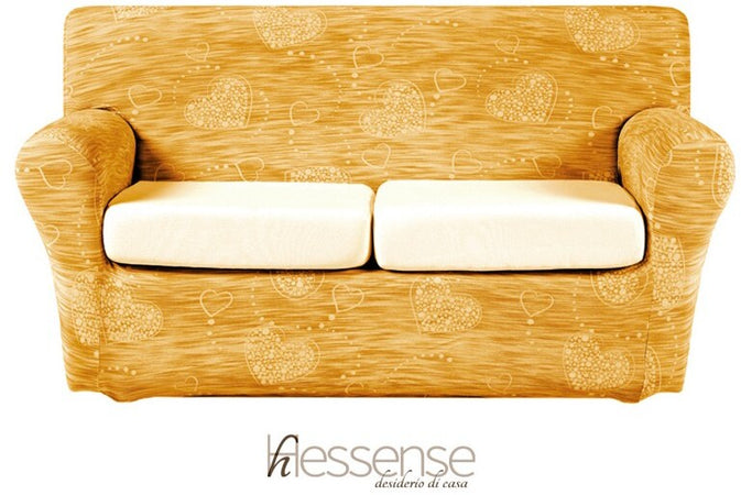 Copridivano Elasticizzato Brio Hessense Cuori