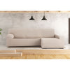 Copridivano Troya elastico penisola destra beige bracciolo lungo 250/310