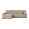 Copridivano Troya elastico penisola sinistra beige bracciolo lungo 250/310