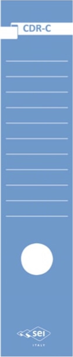 Copridorso CDR C - carta autoadesiva - 7 x 34 5 cm - blu - Sei Rota - conf. 10 pezzi Cancelleria e prodotti per ufficio/Archivio ufficio e accessori per scrivania/Raccoglitori e accessori per raccoglitori/Divisori per raccoglitori Eurocartuccia - Pavullo, Commerciovirtuoso.it
