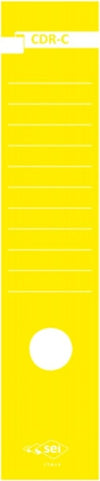 Copridorso CDR C - carta autoadesiva - 7 x 34 5 cm - giallo - Sei Rota - conf. 10 pezzi Cancelleria e prodotti per ufficio/Archivio ufficio e accessori per scrivania/Raccoglitori e accessori per raccoglitori/Divisori per raccoglitori Eurocartuccia - Pavullo, Commerciovirtuoso.it
