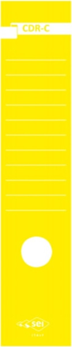 Copridorso CDR C - carta autoadesiva - 7 x 34 5 cm - giallo - Sei Rota - conf. 10 pezzi Cancelleria e prodotti per ufficio/Archivio ufficio e accessori per scrivania/Raccoglitori e accessori per raccoglitori/Divisori per raccoglitori Eurocartuccia - Pavullo, Commerciovirtuoso.it
