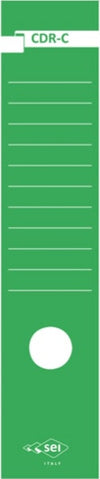 Copridorso CDR C - carta autoadesiva- 7 x 34 5 cm - verde - Sei Rota - conf. 10 pezzi Cancelleria e prodotti per ufficio/Archivio ufficio e accessori per scrivania/Raccoglitori e accessori per raccoglitori/Divisori per raccoglitori Eurocartuccia - Pavullo, Commerciovirtuoso.it