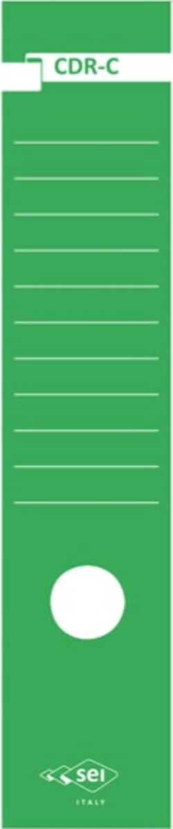Copridorso CDR C - carta autoadesiva- 7 x 34 5 cm - verde - Sei Rota - conf. 10 pezzi Cancelleria e prodotti per ufficio/Archivio ufficio e accessori per scrivania/Raccoglitori e accessori per raccoglitori/Divisori per raccoglitori Eurocartuccia - Pavullo, Commerciovirtuoso.it