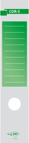 Copridorso CDR S - carta autoadesiva - 7 x 34 5 cm - verde - Sei Rota - conf. 10 pezzi Cancelleria e prodotti per ufficio/Archivio ufficio e accessori per scrivania/Raccoglitori e accessori per raccoglitori/Divisori per raccoglitori Eurocartuccia - Pavullo, Commerciovirtuoso.it