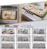 Copriforno-+-Coprifornello-Copri-Forno-Fornelli-Fuochi-Cuori-Rose-Fiocco