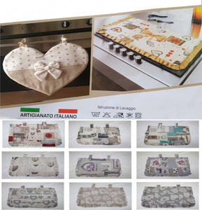 COPRIFORNO + COPRIFORNELLO COPRI FORNO FORNELLI FUOCHI SHABBY CHIC MERLETTO Casa e cucina/Tessili per la casa/Tessili da cucina/Presine e guanti da forno Trade Shop italia - Napoli, Commerciovirtuoso.it
