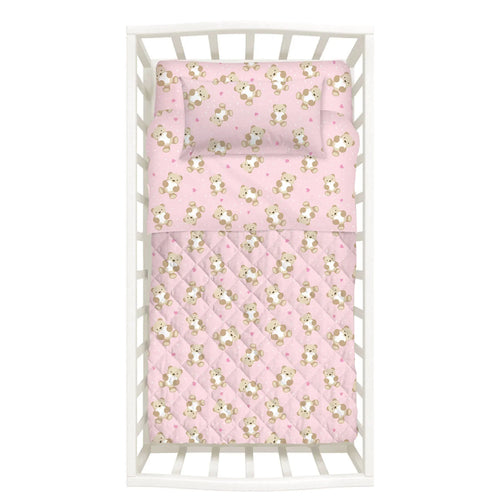 Caleffi Kids Copriletto Con Paracolpi In Cotone Orsacchiotti Baby 2505S60