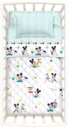 Copriletto con Paracolpi Primaverile Baby Mickey - Caleffi