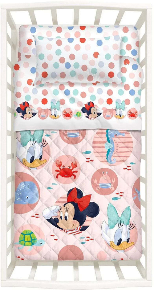 Copriletto con Paracolpi Primaverile Baby Minnie - Caleffi