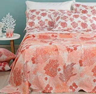 Copriletto Estivo Leggero Piquet Di Puro Cotone Matrimoniale Coral Corallo Casa e cucina/Tessili per la casa/Biancheria da letto/Copriletti Biancheria Arredo Home - Nola, Commerciovirtuoso.it