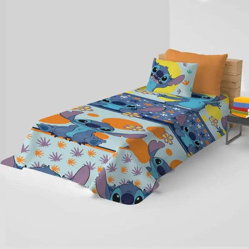 Copriletto estivo stitch  singolo in puro cotone – Disney