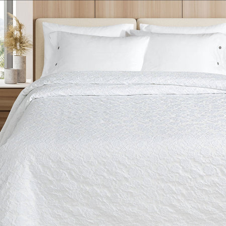 Daunex Copriletto Matrimoniale in Cotone con Fantasia Jacquard - Romance