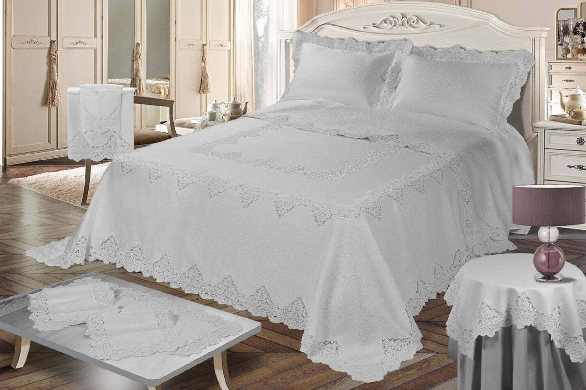 Copriletto Sera In Cotone Riciclato Oeko-Tex® - Extra Large 200x230cm, Reversibile, Colore Seppia - Foto 9