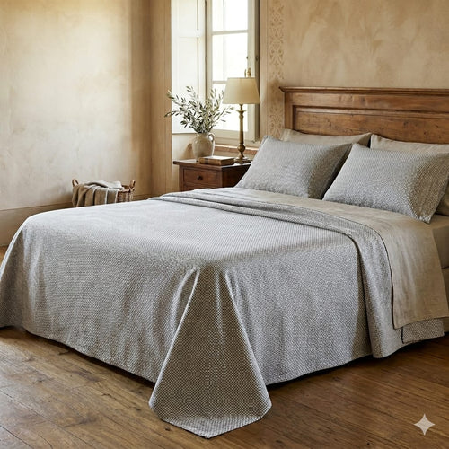 Copriletto Matrimoniale Alexander Tuscany Home Intreccio – Jacquard 260x260 cm - The King Luxury