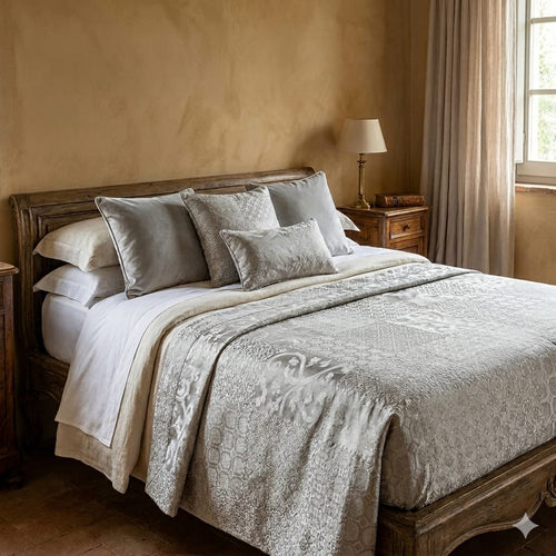 Copriletto Matrimoniale Alexander Tuscany Home Patchwork – Jacquard 260x260 cm - The King Luxury