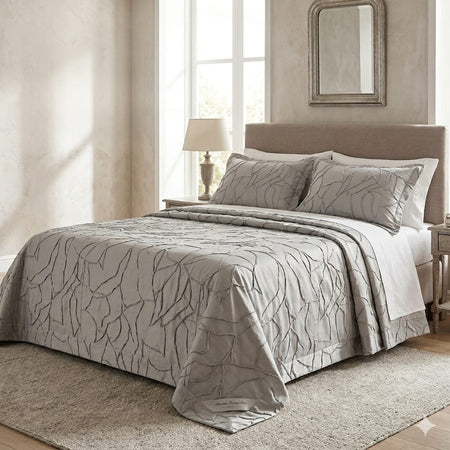 Copriletto Matrimoniale Alexander Tuscany Home Pavè – Jacquard 260x260 cm - The King Luxury