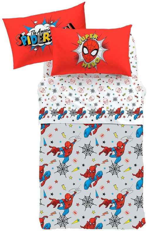 Copriletto primaverile spider man super hero in cotone - Caleffi