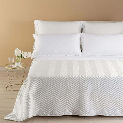 Copriletto-trapuntato-matrimoniale-Caleffi-art.Continental-colore-panna