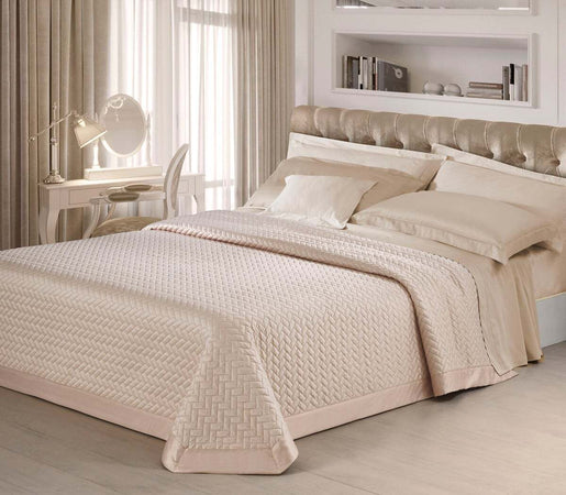 Copriletto Trapuntato Primaverile Luxor Angel's Beige Matrimoniale