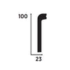 Bancale 96ml di Battiscopa Coprimarmo BC  in POLIMERI FeelingWood-HD 100x23mm - BIANCO
