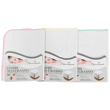 Coprimaterasso per culla/carrozzina gommato 70 x 100 cm