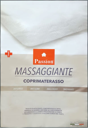 Coprimaterasso massaggiante antistress anallergico e antiacaro matrimoniale o singolo passion con effetto relax Casa e cucina/Tessili per la casa/Biancheria per la cameretta/Lenzuola e federe/Lenzuola coprimaterasso Puleo Casa - Palermo, Commerciovirtuoso.it