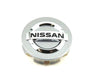 SET 4 Coprimozzo Tappi Nissan Juke Micra Navara Leaf 60mm Compatibile GRIGIO Cromato Borchie Ruote