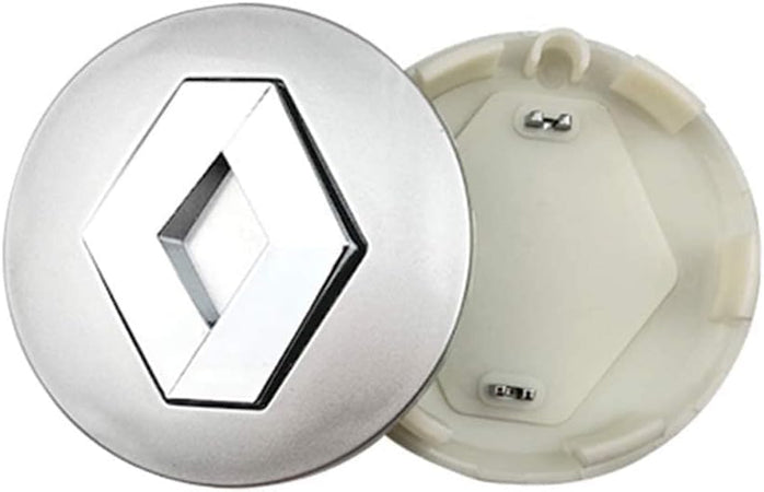 4 Tappi mozzo RENAULT Cerchi in Lega Coprimozzo da 60mm Borchie GRIGIO ARGENTO Twingo Captur Clio Megane Kangoo Scenic Koleos Kadjar