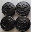 Set 4 Tappi Coprimozzo Cerchi In Lega 57mm Toyota Nero Corolla Yaris Touring Prius Camry Verso