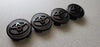 Set 4 Tappi Coprimozzo Cerchi In Lega 57mm Toyota Nero Corolla Yaris Touring Prius Camry Verso