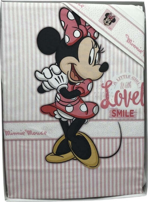 Copripiumino-culla-neonato-Minnie-Love-Smile-Disney