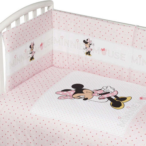 Copripiumino-lettino-con-paracolpi-Disney-Minnie-Mouse