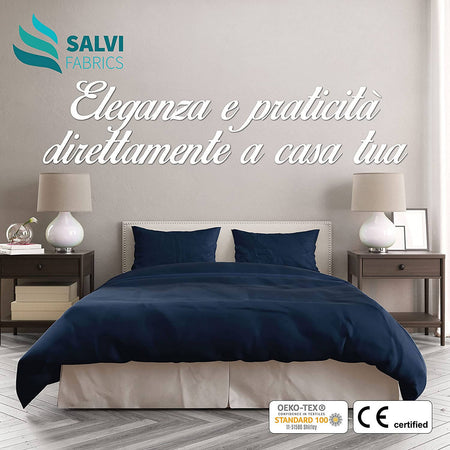 Copripiumino Matrimoniale Cotone Puro 100% Double Face Inserimento Facile Set Copripiumino E Federe Sacco Piumino 245 X 256 Cm 2x Cuscino 50 X 80 Cm Copri Piumino Con Patella Oeko-Tex Salvi Fabrics Casa e cucina/Tessili per la casa/Biancheria da letto/Copripiumini e set da letto/Set copripiumini e federe Salvi Fabrics - Casorate Sempione, Commerciovirtuoso.it