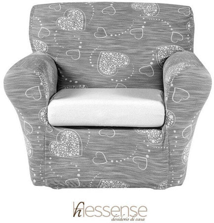 Copripoltrona Elasticizzato Brio Hessense Cuori