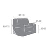 Copripoltrona Troya elastico grigio 80/110
