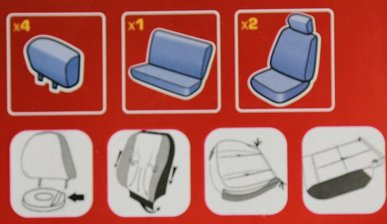 Coprisedili Auto Universali Copri Sedili Anteriori Posteriore Poggiatesta 4808 Auto e Moto/Accessori per auto/Coprisedili e accessori comfort/Set per interni Trade Shop italia - Napoli, Commerciovirtuoso.it