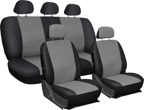 COPRISEDILI UNIVERSALI AUTO MACCHINA COTONE BICOLORE GRIGIO E NERO COPRI SEDILE Auto e Moto/Accessori per auto/Coprisedili e accessori comfort/Set per interni Trade Shop italia - Napoli, Commerciovirtuoso.it
