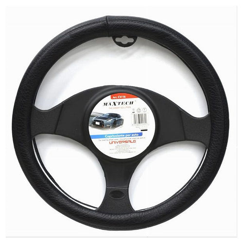 Coprivolante Auto Copertura Fodera Protezione Sterzo Universale 38 Cm Nero Cv-16