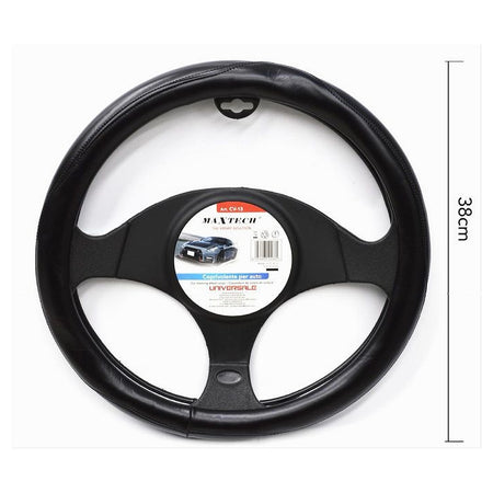 Coprivolante Copertura Per Sterzo Auto Fodera Universale Da 38 Cm Nero Cv-13