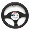 Coprivolante Per Auto Universale Fodera Sterzo 38 Cm Nero Cuciture Rosse Cv-22